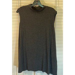 Eileen Fisher Woman Faux Turtleneck Sleeveless Tank in Gray,  Size 2X, Like New